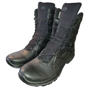 Haix Black Eagle Tactical 2.0 GTX High Boots Mens Sz 16 Wide Black Side Zip NWOT